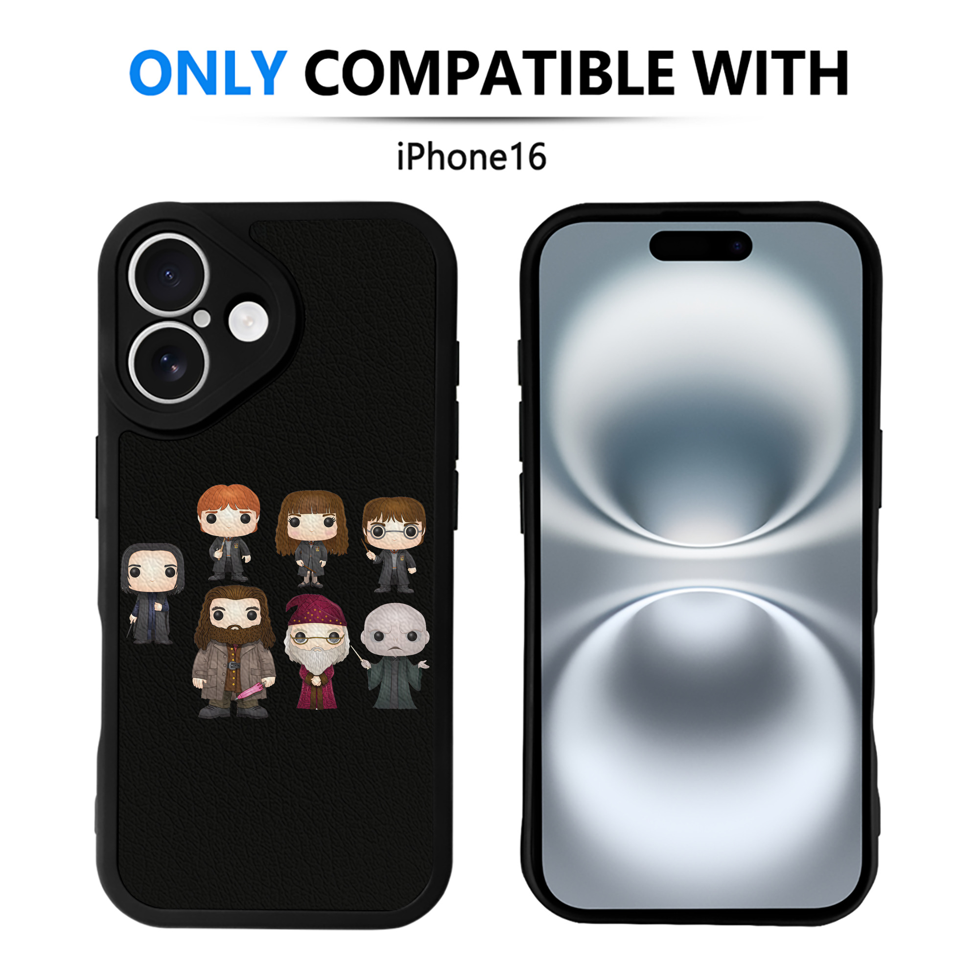 （画像用） Harry Potter ハリー・ポッターシリーズ 【iPhone 16シリーズ対応】シリコンスマホケース（レザー調） 材質：シリコン